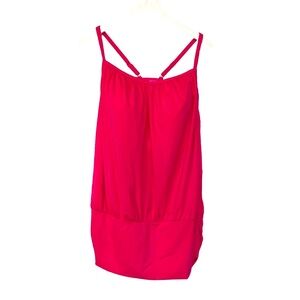 Pink Plus size tankini swim top